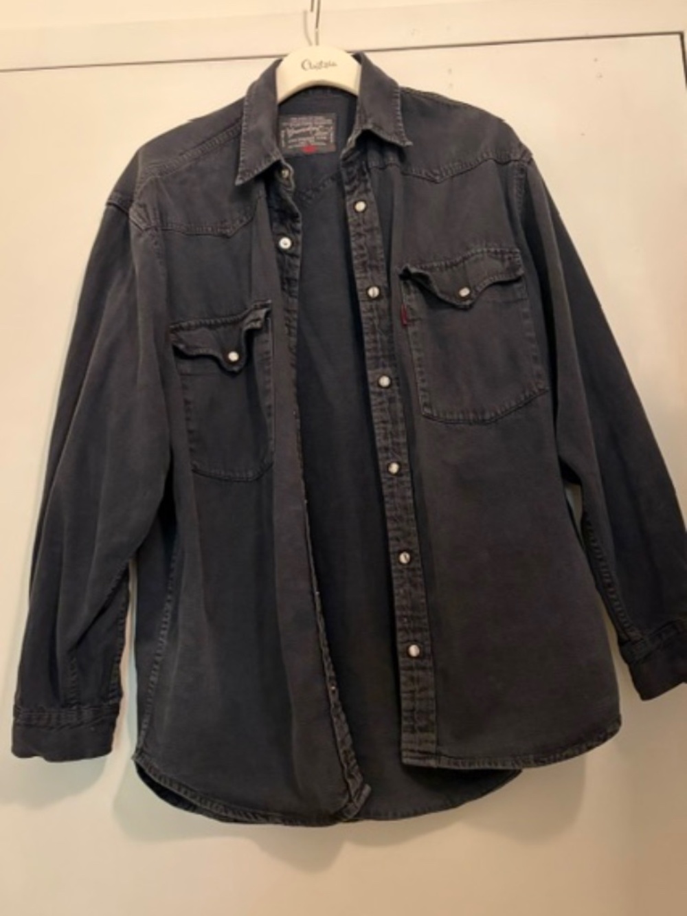 Levi's Washed Black Denim button Down Shirt